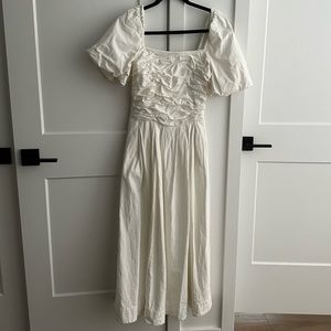 Free People Ain’t She A Beaut MIDI Dress White